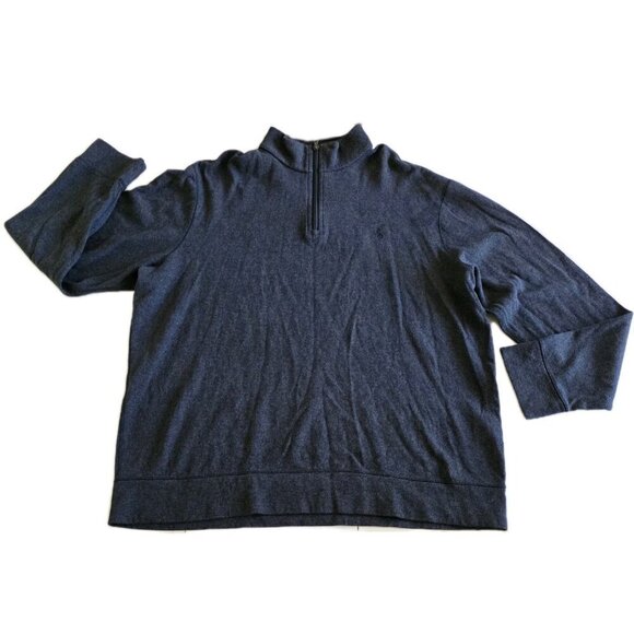 Polo Ralph Lauren Other - Polo Ralph Lauren Polo Sweater Mens XL Gray LS 1/4 Zip Mock Neck Classic Preppy